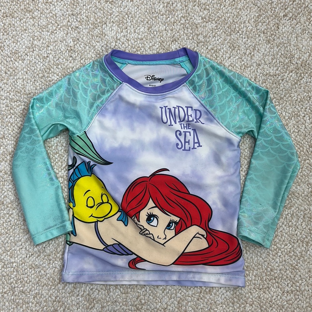Disney Little Mermaid Ariel Under the Sea Swim Shirt